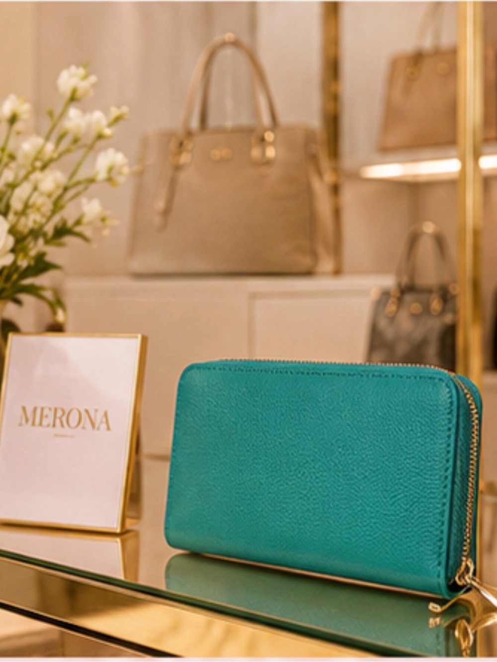 NWT Teal Green Zip-Around Women's Wallet - Modern Everyday Organizer